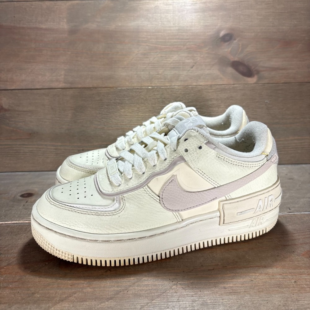Nike Air Force 1 Shadow Women size 6.5 shoes Cream Leather Coconut Milk sneakers